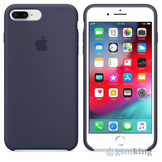 Silicone Case iPhone 8/7 Plus Midnight Blue (Темно-синий)