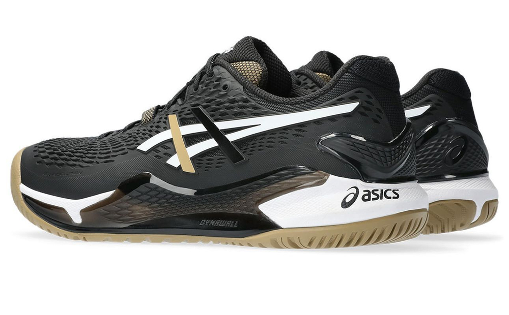 Мужские кроссовки теннисные Asics Gel-Resolution 9 BOSS - black/camel