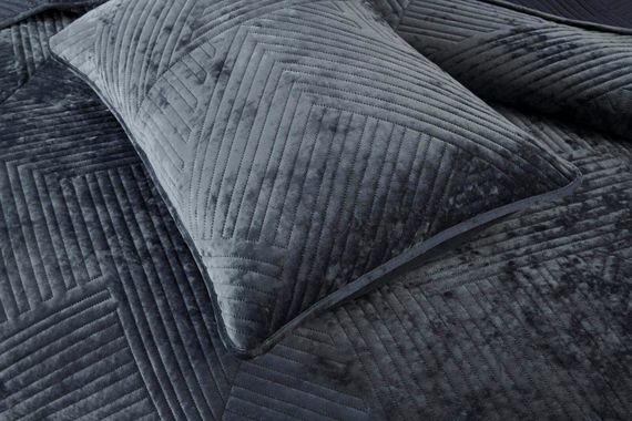 Патрисия (антрацит 1) Покрывало 240х260