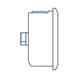 Манометр D63 G1/4 - 160 Bar - осевое подключение (фланцевый)