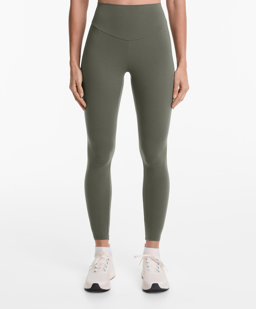 OYSHO Легинсы Comfortlux длиной до щиколотки с высокой посадкой, темный хаки