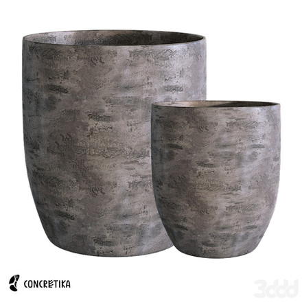 Кашпо VASE3 CONCRETE GREY DARK D50 H55