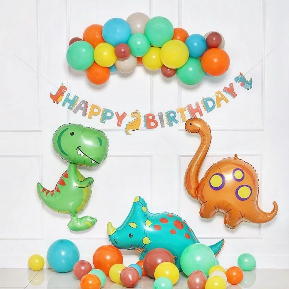 Шар (33''/84 см) Фигура, Динозавр Трицератопс, 1 шт.