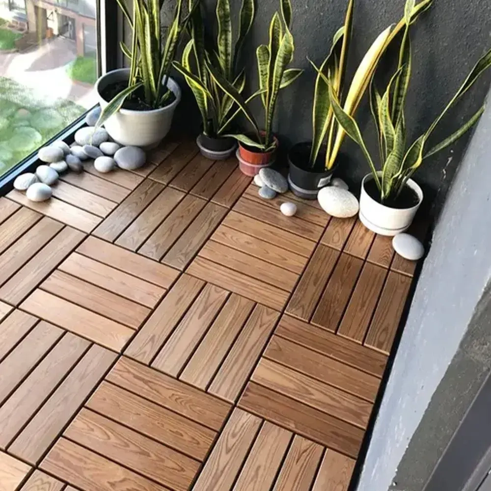Садовый паркет термососна, модульное напольное покрытие для бани и балкона, террасная плитка
