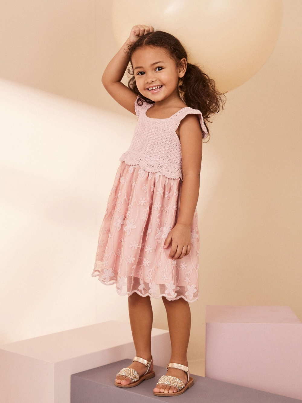 Сарафан для девочки Next 195-616, Розовый