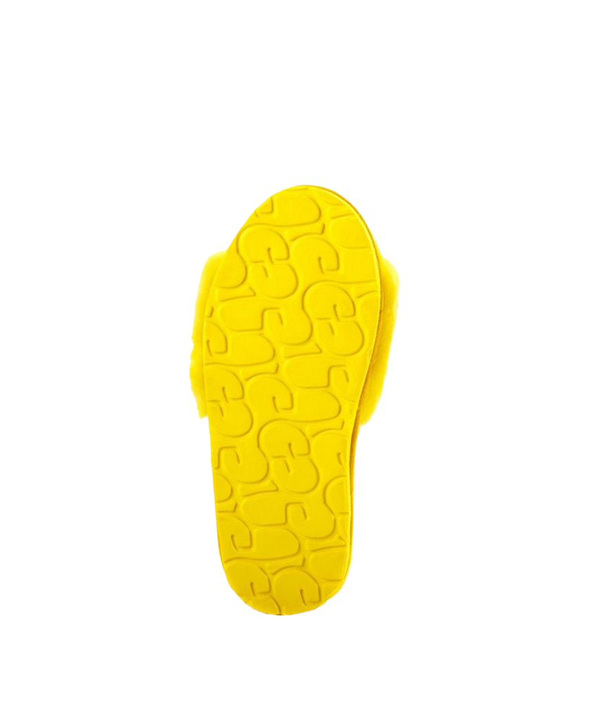 FLUFF SLIDE SLIPPER-yellow