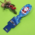 Расчёска массажная «Mon Possier - Весёлый Дед Мороз», цвет синий, 7,5*22,5см