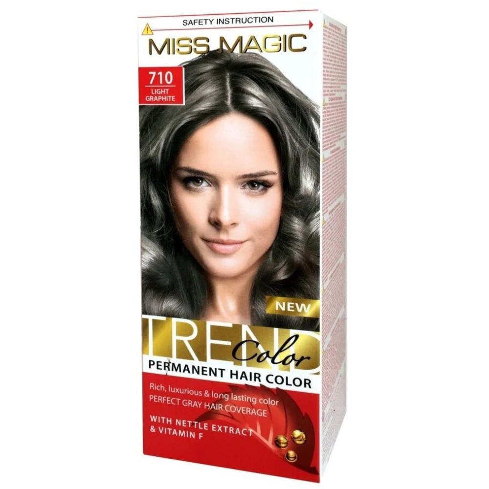Краска для волос Miss Magic №710 Светлый Графит 90 гр