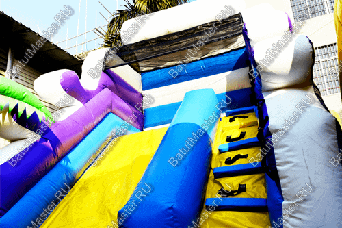 Коммерческий батут "Белый клык" с механизированной головой, размер 6*6*4 м