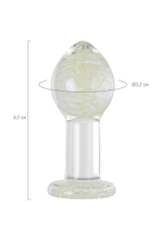 Анальная втулка Sexus Glass – светится в темноте, 6,5 см