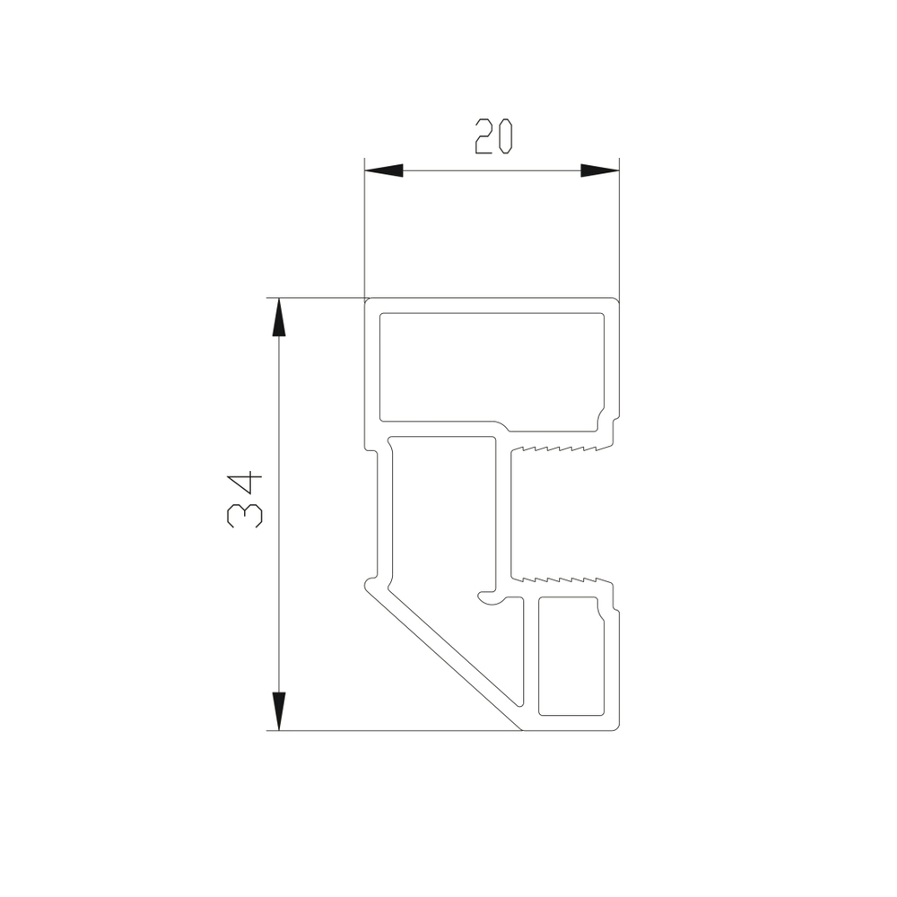 СТАНДАРТ Вертикальный профиль Avers (5,40 м) золото матовое (AL) (AS0791) Aristo