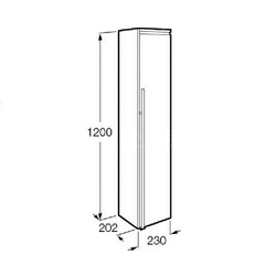 Пенал подвесной Roca ANETO, правая, белая 7857467806