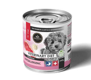 Секрет Премиум консервы для собак Hypoallergenic с Говядиной 340 гр
