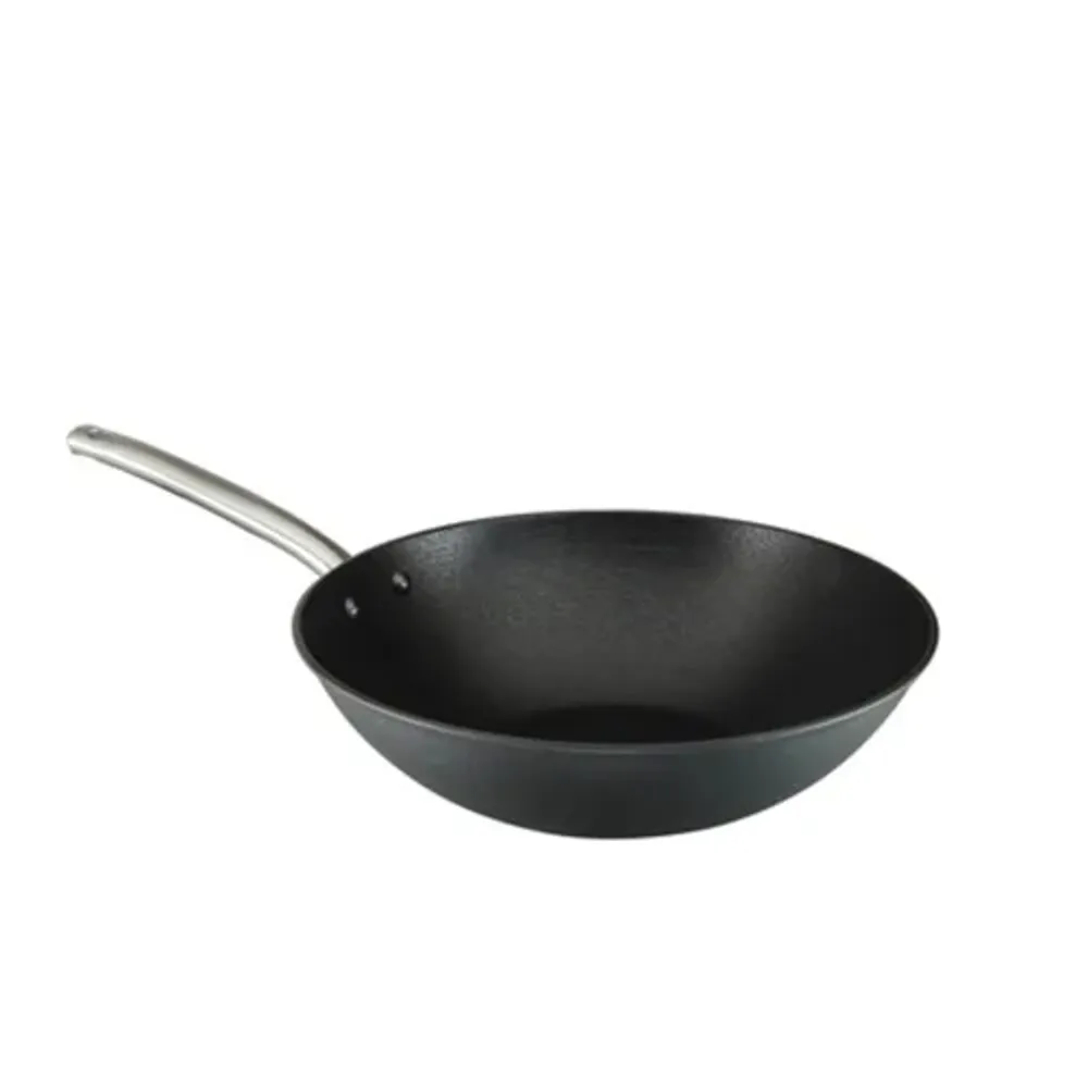 Сковорода Вок (WOK) 30 см h 7,5 см облегченный чугун ИНДУКЦИЯ P.L. Proff Cuisine