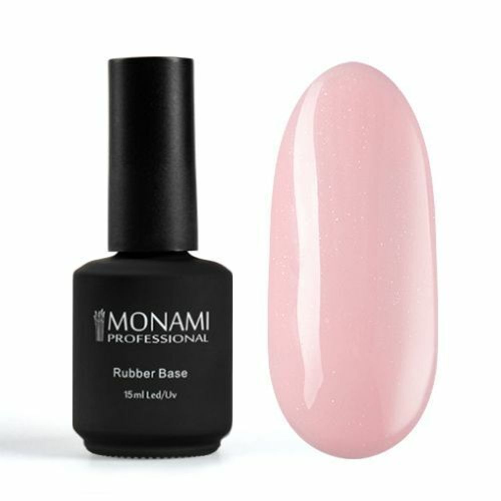 Monami Rubber base Rose Shine, 15 мл