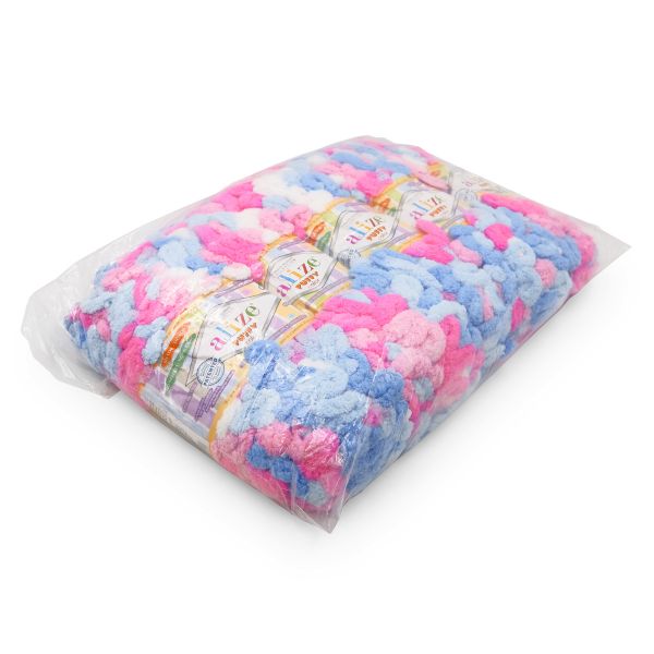 Пряжа Alize (Ализе) Puffy Color / уп.5 мот. по 100 г, 9м, 6525 секционный
