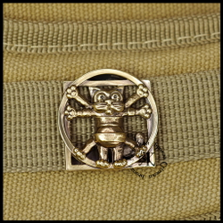 Клипса для системы MOLLE для рюкзака "Кот Да Винчи" , латунь