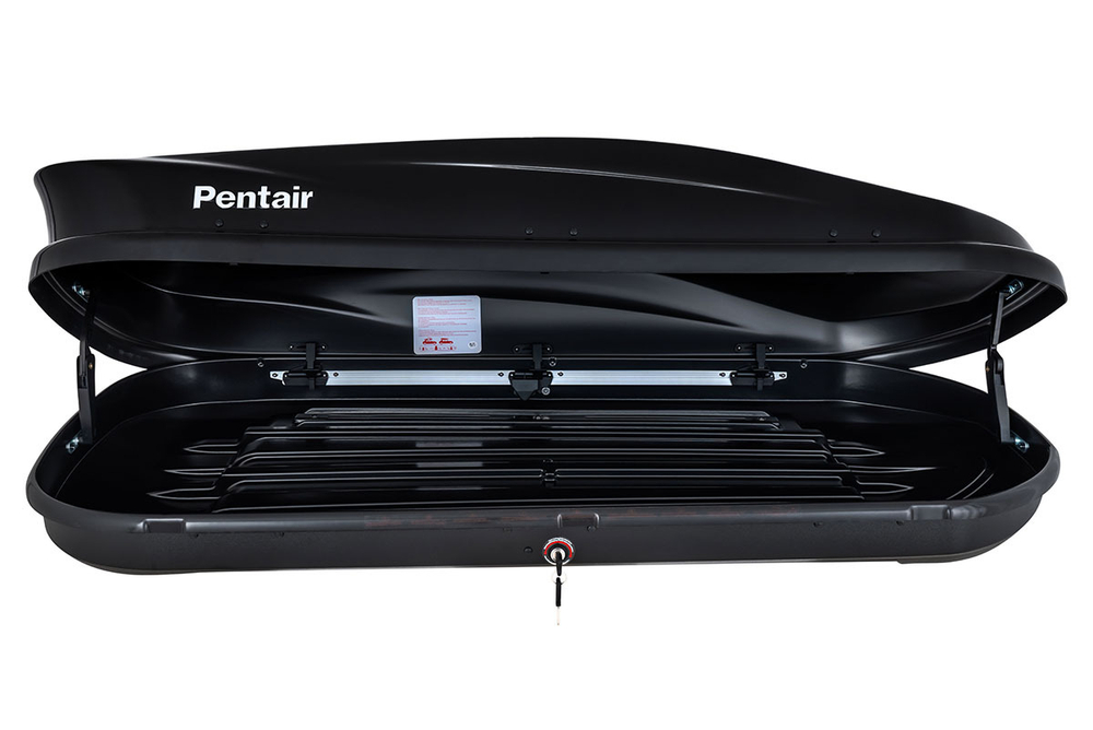 Бокс автомобильный на крышу Pentair PYTHON 400L черный глянец, двусторонний