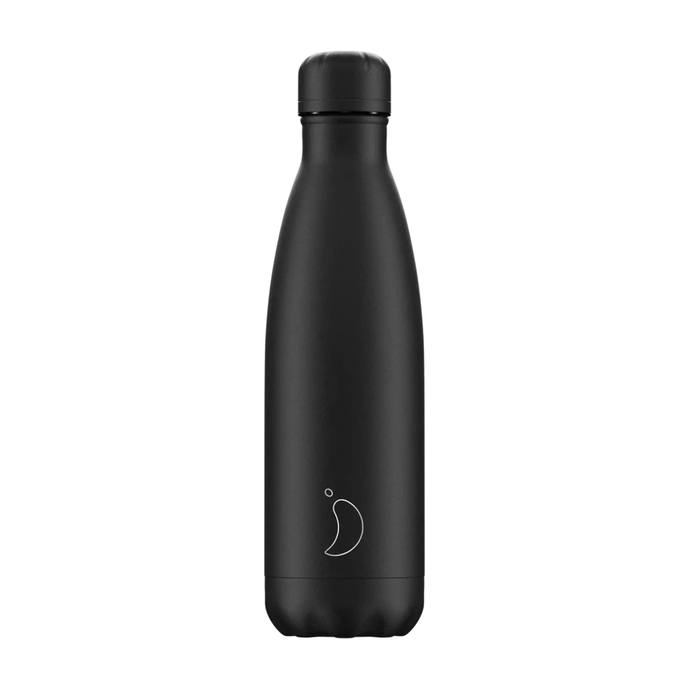 Chilly's Bottles - Термобутылка Monochrome All Black объемом 500 мл. / артикул   B500MOABL  / GTIN 5056243500277