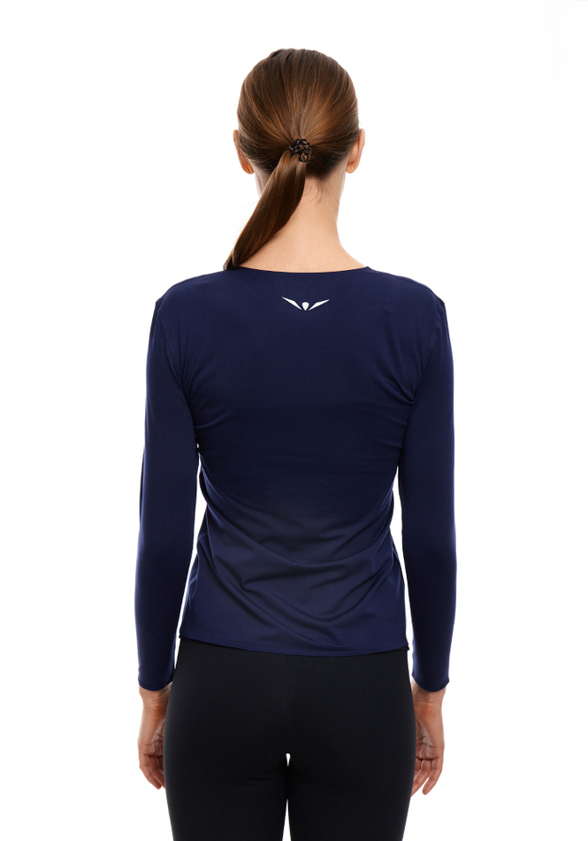 ЛОНГСЛИВ УТЕПЛЕННЫЙ ЖЕНСКИЙ WARM LONG SLEEVES TEE | DEEP BLUE