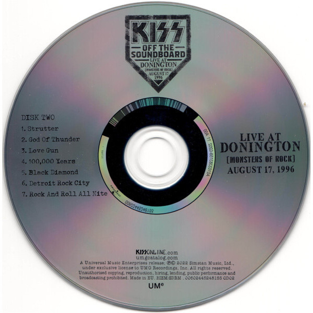 Kiss / Off The Soundboard - Live At Donington - Monsters Of Rock, August 17, 1996 (2CD)