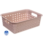 Корзина для хранения «АТЛАНТА», цвет пудрово-бежевый, 28*19,5*9см (лейбл Селфи)