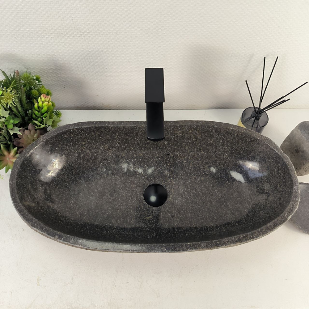 Каменная раковина из речного камня RS-05130 (69*34*15) 0866 из натурального камня