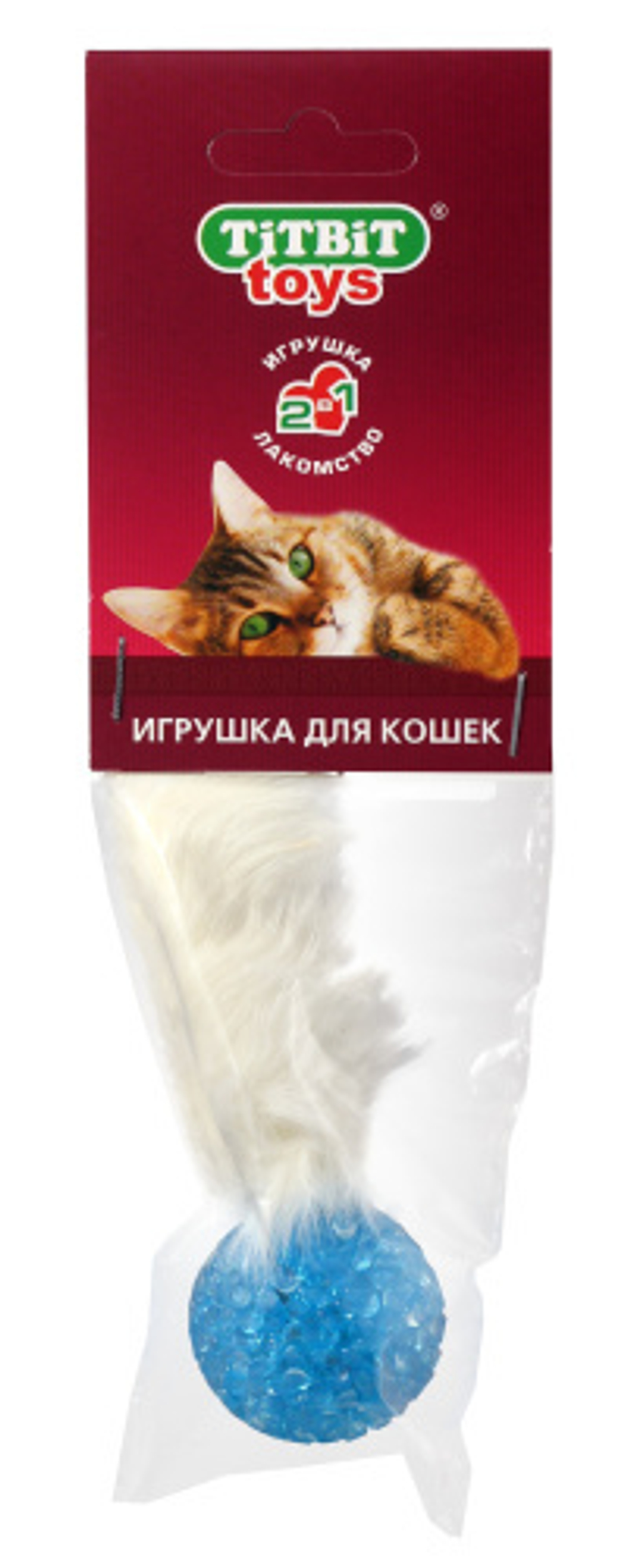 TITBIT Игрушка для кошек Хвост кроличий
