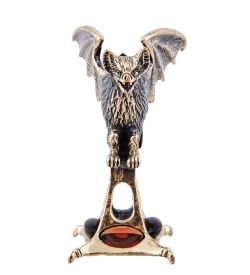 Народные промыслы AM-3969 Подсвечник «Летучая мышь» (латунь, янтарь)