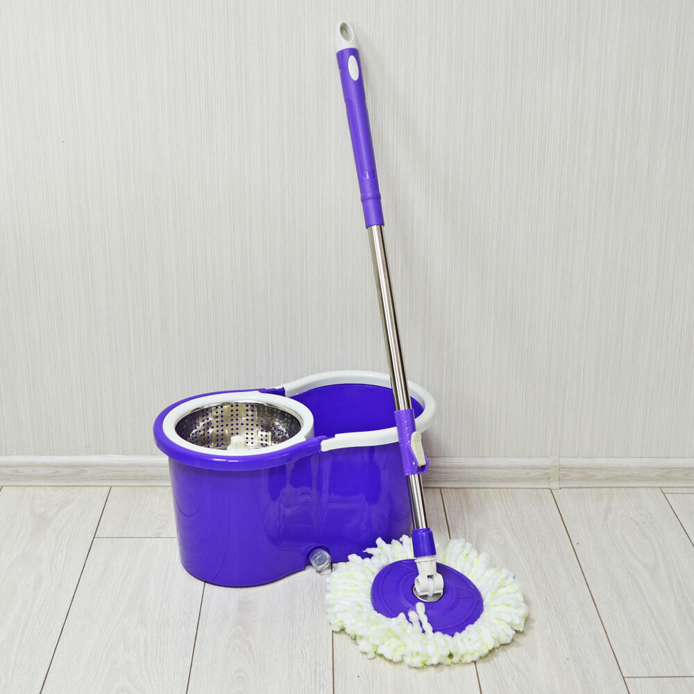 Набор для уборки: ведро с отжимом, швабра, насадка из микрофибры, 88-G