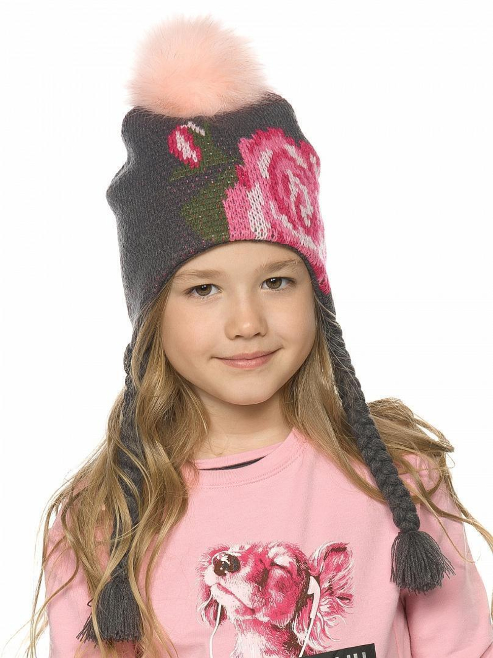 Шапка для девочек р-р (50-51, Серый(40))