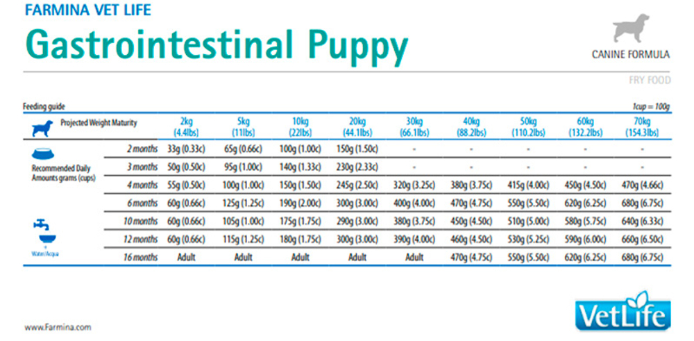 Сухой корм FARMINA VL Gastrointestinal Puppy для щенков всех пород при нарушении пищеварения - 2 кг