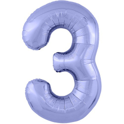 Фольгированная цифра, цвет Пастельный Фиолетовый 102 см
