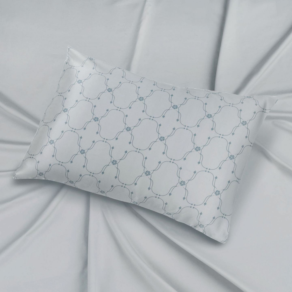 Наволочка 50x70 Mollen Узор светло-серая хлопковая