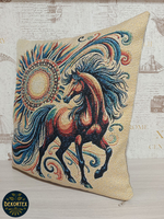 Декоративный гобеленовый чехол для интерьерной подушки Вороной 38*38