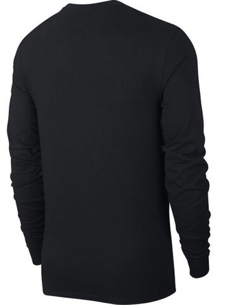 Мужская теннисная футболка теннисная Nike Sportswear Club Tee LS - черный