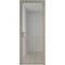 Алюминиевая дверь 15AG никель матовый стекло матовое