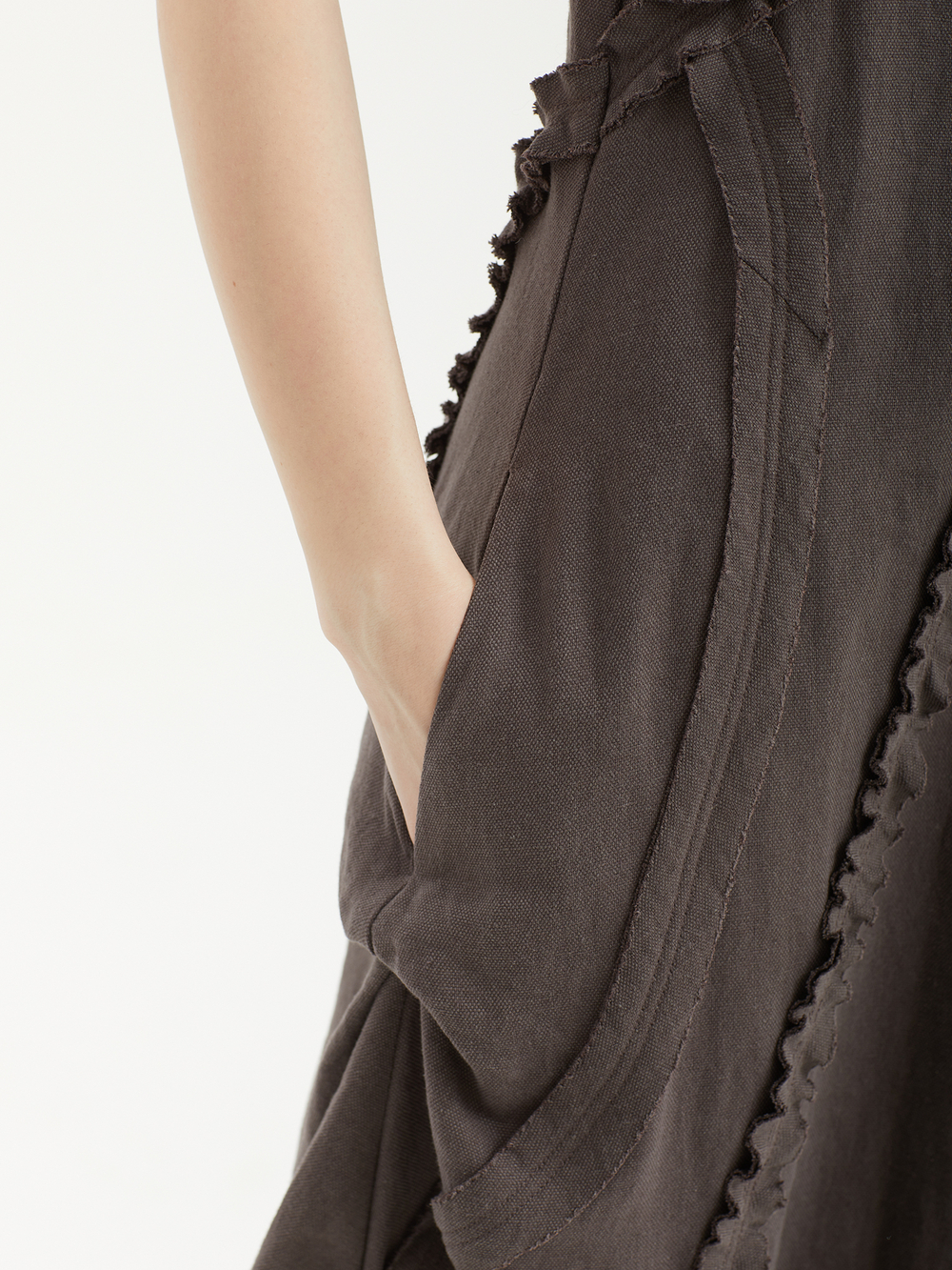 Платье Ruffle Linen Maxi