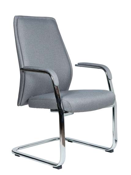 Кресло офисное Норден / Ливерпуль Нью CF  / Liverpool New CF  / алюминиевая  база / серая ткань