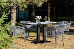 "Каффе Дабл" обеденная группа на 4 персоны, цвет "серый гранит"