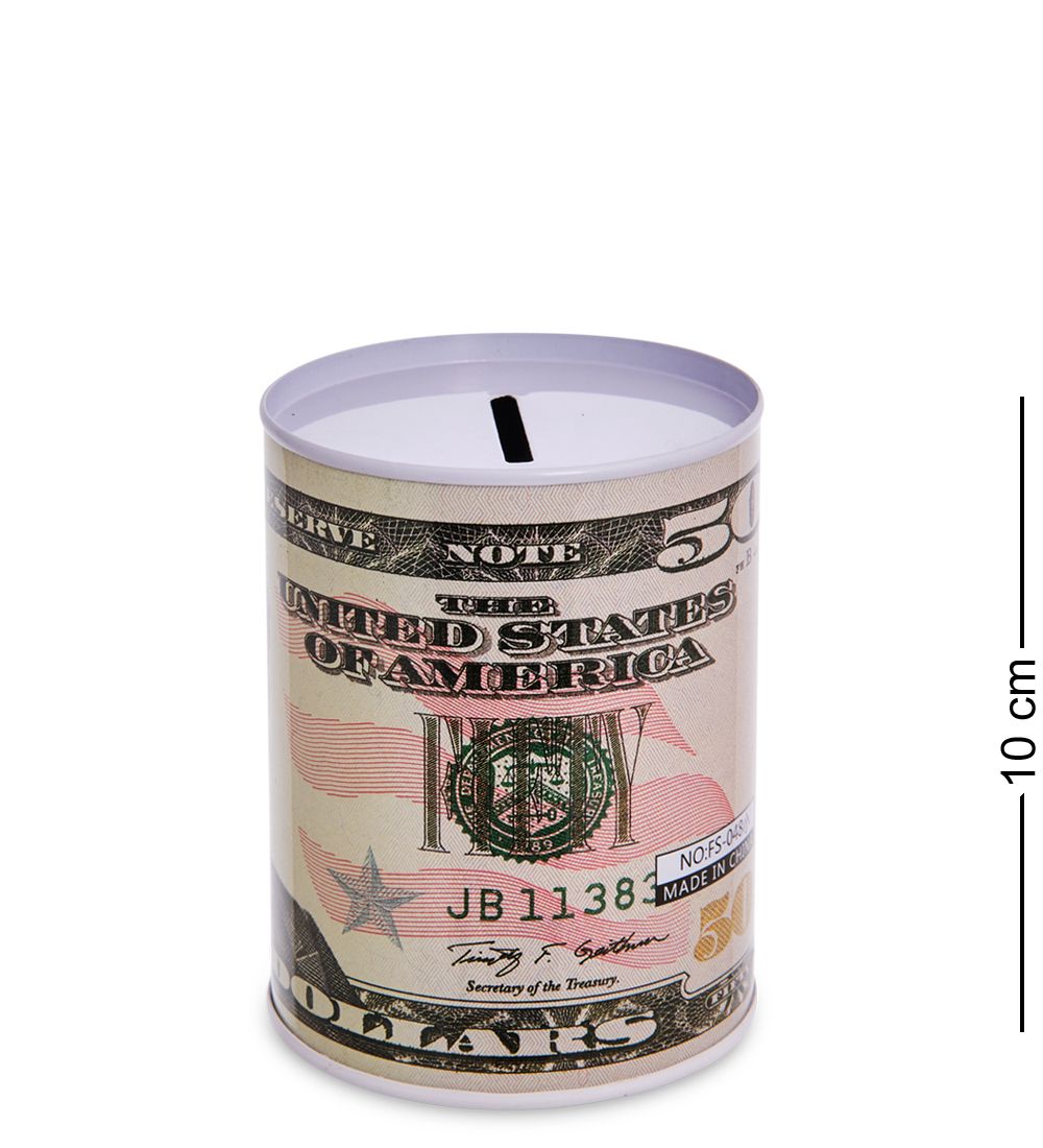 BX-223/2 Металлическая копилка «50 Долларов» 10см