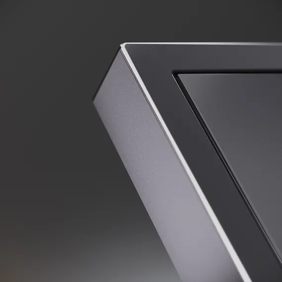 Накладка для розетки с заземлением и защитными шторками, S70 Metal (антрацит)
