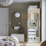 Гардероб - PAX / FORSAND IKEA/ПАКС/  ФОРСАНД ИКЕА,  201х75 см, белый/под беленый дуб
