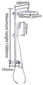 Смеситель GAPPO G2407-30 душевая система, смеситель, белый хром, излив
