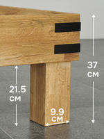 Кровать 180х200, Дубовая классика, двуспальная, массив дуба на ножках в стиле лофт, с настилом, Dipriz