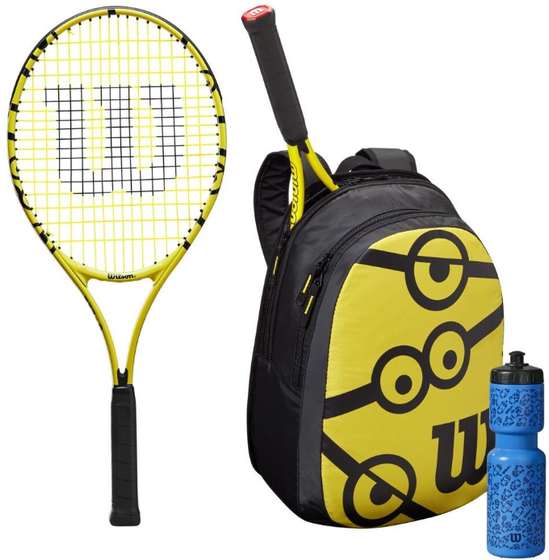 Ракетка теннисная Wilson Minions 25 KIT (набор: ракетка 25, рюкзак, бутылочка), арт. WR064310F001