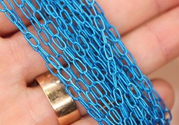 Цепь неоново-синий 10х3 мм