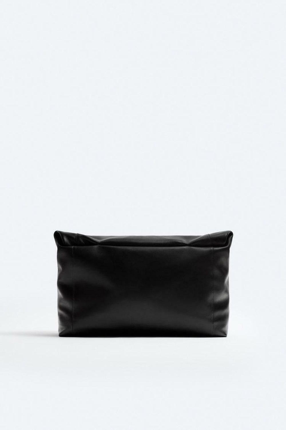 ZARA КОЖАНЫЙ КЛАТЧ XXL, ЧЕРНЫЙ