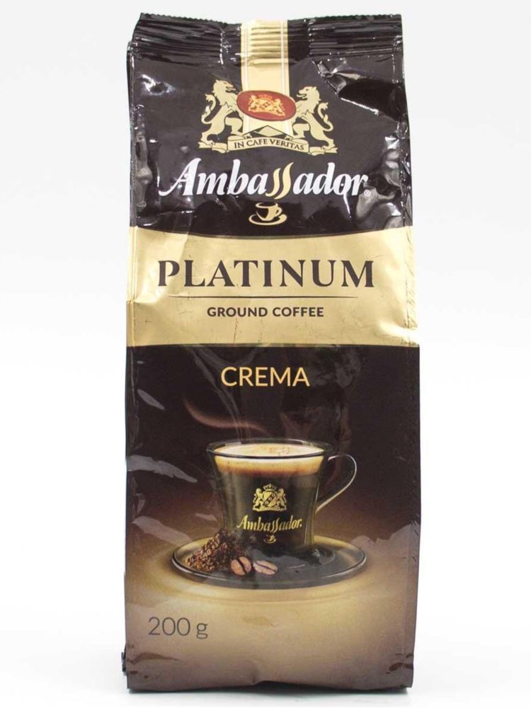 Кофе молотый Ambassador Platinum Crema 200 г x 4 шт