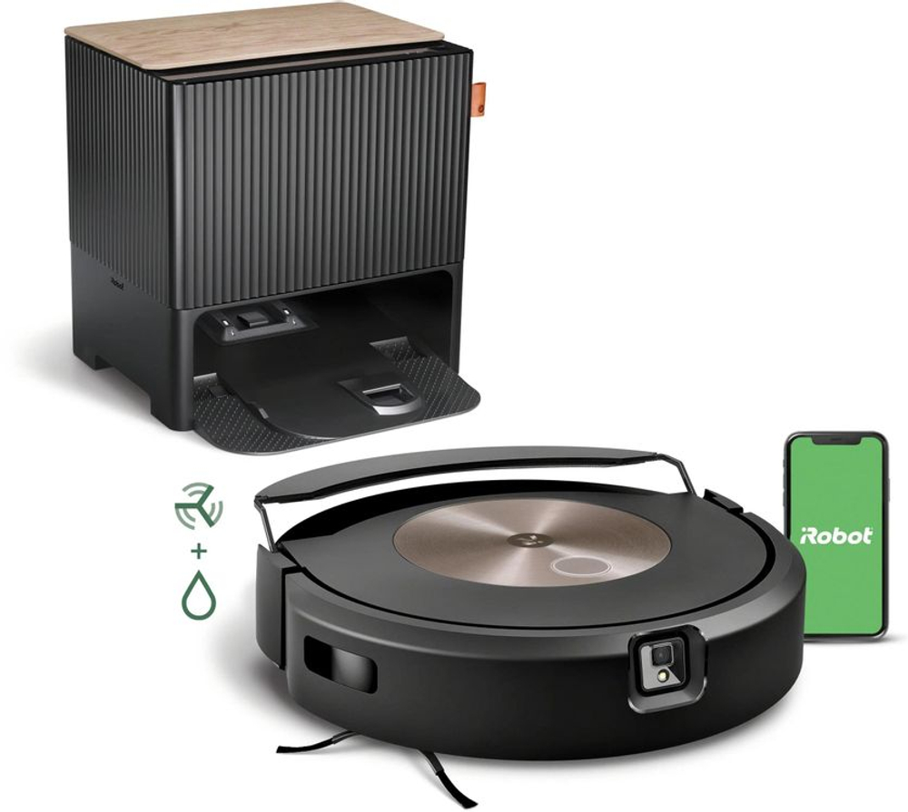 Робот-пылесос iRobot Roomba Combo J9+, 70Вт, черный/черный [j955840rnd]